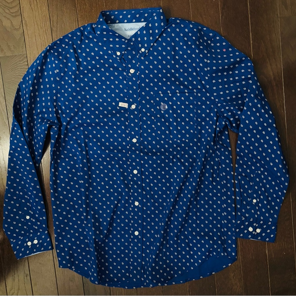 Saddlebred Navy Paisley Print Shirt